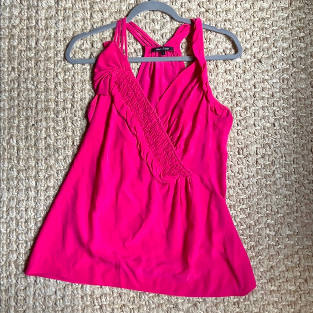 Nanette Lapore 100% Silk Hot Pink Tank Top Blouse